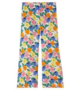 Mini Rodini Mini Rodini Floral cotton-blend wide-leg pants