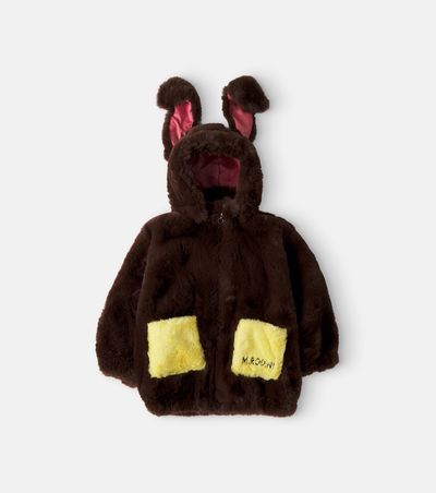Mini Rodini Mini Rodini Hooded teddy jacket