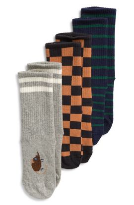 Mini Rodini Mini Rodini Kids' 3-Pack Assorted Chess Socks