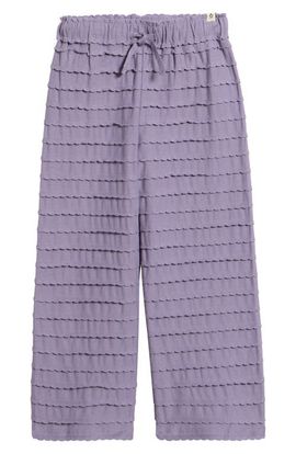 Mini Rodini Mini Rodini Kids' Frill Detail Organic Cotton Drawstring Pants
