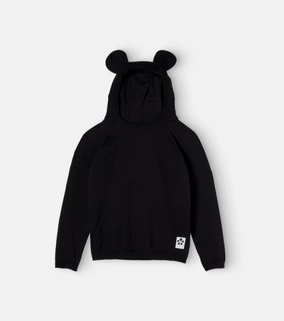 Mini Rodini Mini Rodini Knitted cotton-blend hoodie