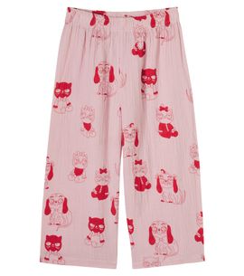 Mini Rodini Mini Rodini Minibabies printed cotton wide-leg pants