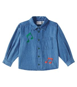 Mini Rodini Mini Rodini Note embroidered denim shirt