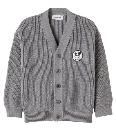 Mini Rodini Mini Rodini Patch-appliqué knitted cotton cardigan