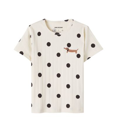 Mini Rodini Mini Rodini Polka-dot cotton-blend T-shirt