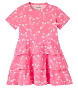 Mini Rodini Mini Rodini Printed tiered cotton-blend jersey dress