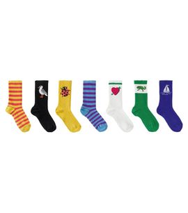 Mini Rodini Mini Rodini Seagull set of 7 pairs of cotton-blend socks