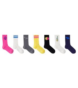 Mini Rodini Mini Rodini Set of 7 cotton-blend pairs of socks