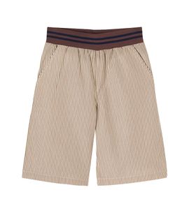 Mini Rodini Mini Rodini Striped cotton poplin Bermuda shorts
