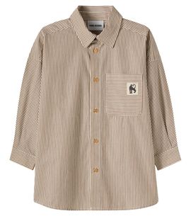 Mini Rodini Mini Rodini Striped cotton poplin shirt