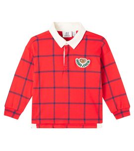 Mini Rodini Mini Rodini x E.T. checked cotton polo sweater
