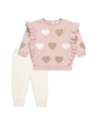 Miniclasix Miniclasix Girls' Ruffle Sweater Top & Pants Set