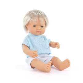 Miniland Miniland Baby Doll Blonde Boy 15'' (Box) - My Friends & Me