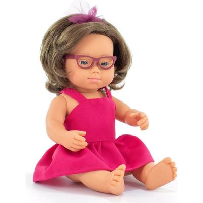 Miniland Miniland Baby Doll Caucasian Girl With Down Syndrome And Glasses 15'' (Box) - My Friends & Me