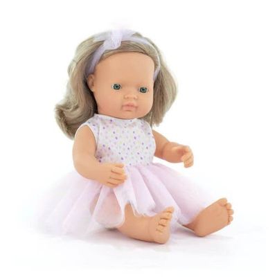 Miniland Miniland Baby Doll Dark Blonde Girl 15'' (Box) - My Friends & Me