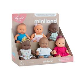 Miniland Miniland Display Dolls 8 1/4'' + 12 Dolls - My Friends & Me