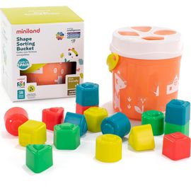Miniland Miniland Feel to Learn Shape sorting bucket