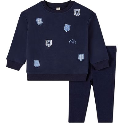MiniMoi 2 Piece Sweatshirt Set with Multiple MiniMoi Patches