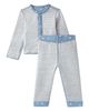 MiniMoi MiniMoi 2 Piece Baby and Toddler Reversible 100% Cotton Pointelle Snap-Up Top and Pants Set - 3