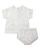 MiniMoi MiniMoi 2 Piece Set Baby "Tiny Stripe" Stretch Cotton Top and Bloomers - 1