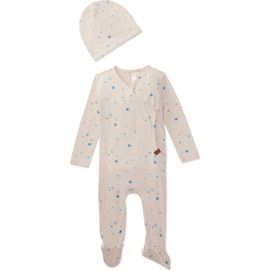 MiniMoi MiniMoi 2 Piece Set Star-Pattern Footie and Beanie