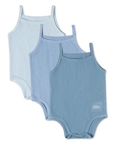 MiniMoi MiniMoi 3 Pack Baby Solid-Color Bodysuits
