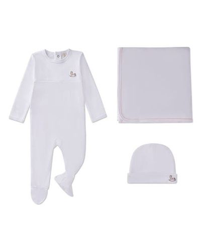 MiniMoi MiniMoi 3 Piece Baby Pima Cotton Footie Set