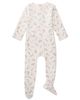MiniMoi MiniMoi Baby and Toddler Mini-Ribbed Floral Footie with Foldover Hand Covers - 1