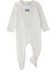 MiniMoi MiniMoi Baby Boys Put A Bow On It Embroidered Footie - 1