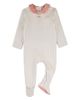 MiniMoi MiniMoi Baby Chevron Footie with Plush Velour Trim - 1
