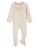 MiniMoi MiniMoi Baby Framed Florals Embroidered Footie - 1