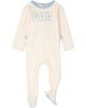 MiniMoi MiniMoi Baby Framed Foliage Embroidered Footie - 1