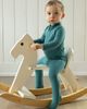 MiniMoi MiniMoi Baby Half Zip Stretch Cotton Blend Footie - 2