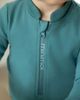 MiniMoi MiniMoi Baby Half Zip Stretch Cotton Blend Footie - 3