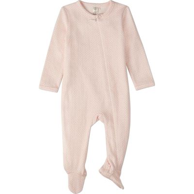 MiniMoi MiniMoi Baby Knit Zippered Footie with All-Over Abstract Pattern