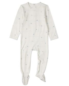 MiniMoi MiniMoi Baby Modal Blend Tonal Plaid Footie