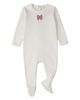 MiniMoi MiniMoi Baby Put A Bow On It Polka-Dot Footie - 1