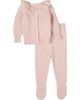 MiniMoi MiniMoi Cotton Knit Cardigan and Footed Pant - 1