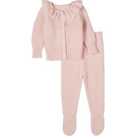 MiniMoi MiniMoi Cotton Knit Cardigan and Footed Pant