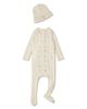 MiniMoi MiniMoi Double-Breasted Sweater Rib Footie Set - 1