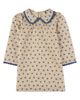 MiniMoi MiniMoi Embroidered-Bow Pointelle Lace-Trim Mini-Print Dress - 1