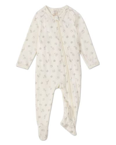 MiniMoi MiniMoi Love is Home Cotton Blend Zippered Footie