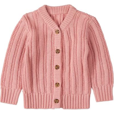 MiniMoi MiniMoi Oversized Cable-Knit Cardigan Sweater