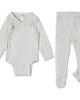 MiniMoi MiniMoi Striped Modal Blend Bodysuit Set - 1
