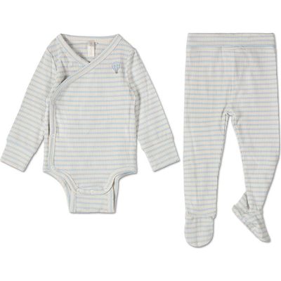MiniMoi MiniMoi Striped Modal Blend Bodysuit Set