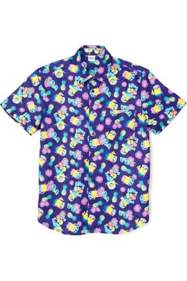 Minions Minions Hawaiian Short Sleeve Button Down Shirt