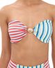 MINKPINK MINKPINK Aurora Strapless Bandeau Bikini Top Spliced Stripe - 1