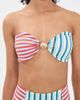 MINKPINK MINKPINK Aurora Strapless Bandeau Bikini Top Spliced Stripe - 2