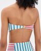 MINKPINK MINKPINK Aurora Strapless Bandeau Bikini Top Spliced Stripe - 3