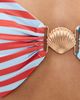 MINKPINK MINKPINK Aurora Strapless Bandeau Bikini Top Spliced Stripe - 6